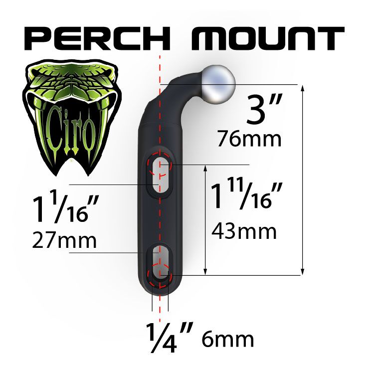 HOLDER DRINK W/PERCH - CHROME