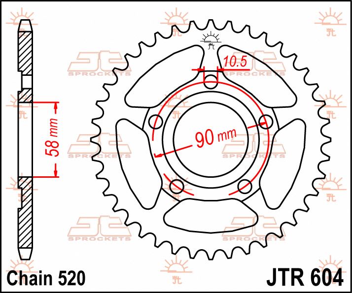 SPROCKET REAR 35T 520
