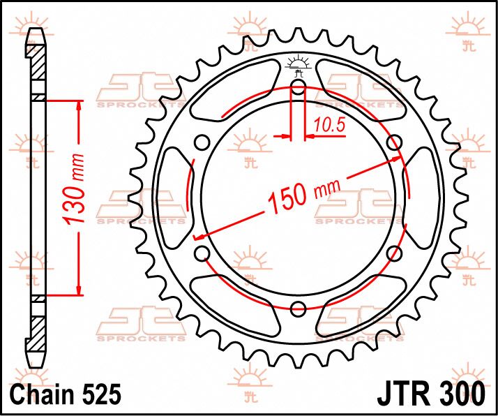 SPROCKET REAR 49T 525
