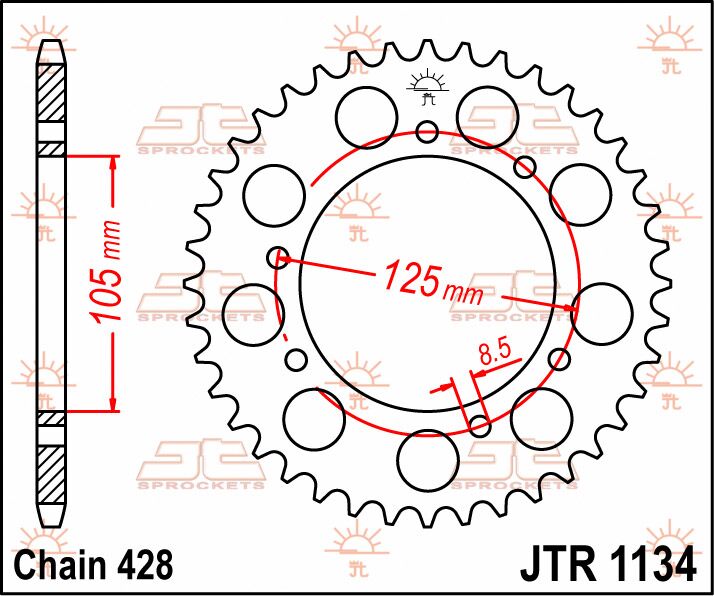 SPROCKET REAR 50T 428