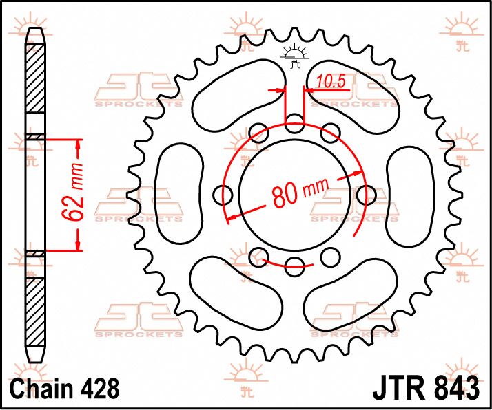 SPROCKET REAR 50T 428