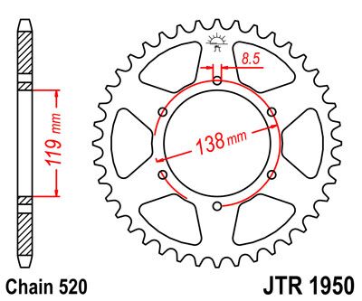 REAR SPROCKET 48T 520