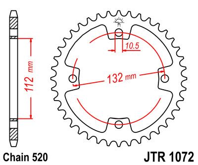 SPROCKET REAR 36T 520