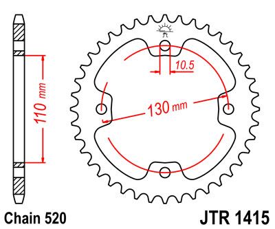SPROCKET REAR 37T 520