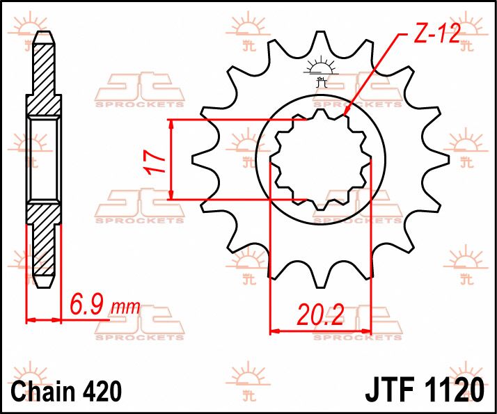 SPROCKET FRONT 14T 420