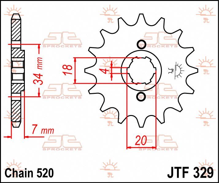 SPROCKET FRONT 13T 520