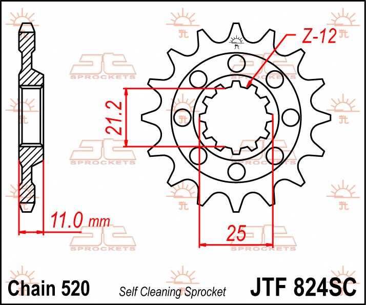SPROCKET FRONT 14T 520 SC