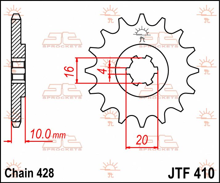 SPROCKET FRONT 13T 428