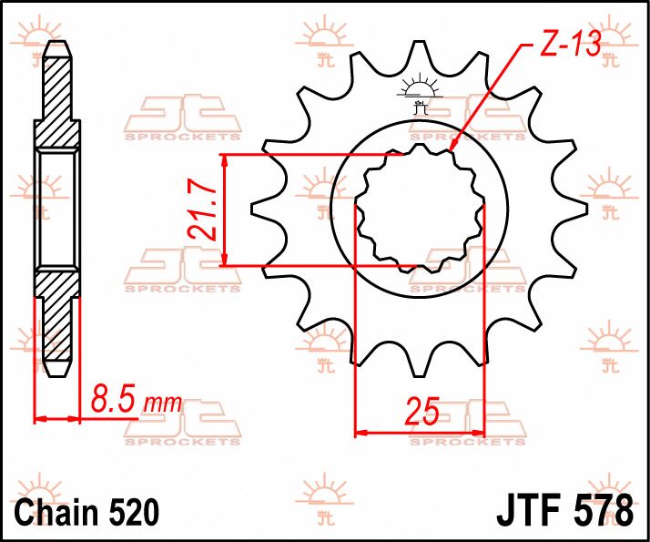 SPROCKET FRONT 15T 520