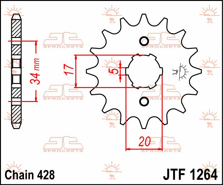 SPROCKET FRONT 16T 428