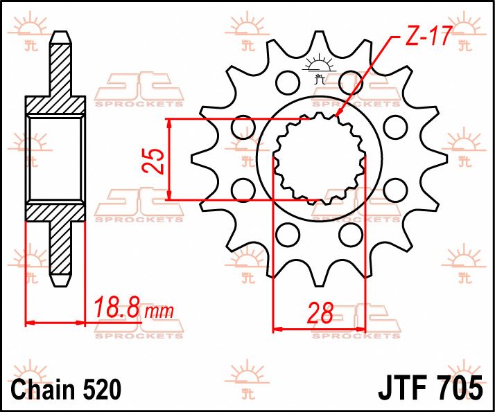 SPROCKET FRONT 16T 520
