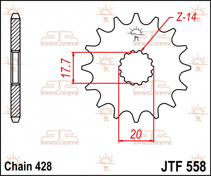SPROCKET FRONT 18T 428