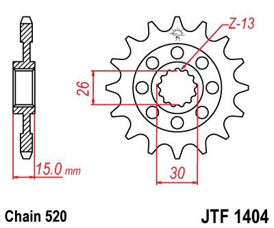 SPROCKET FRONT 17T 520