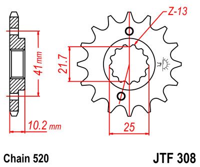 SPROCKET FRONT 16T 520