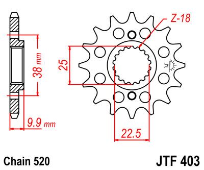 SPROCKET FRONT 14T 520