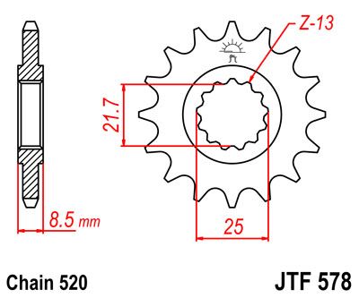 SPROCKET FRONT 17T 520