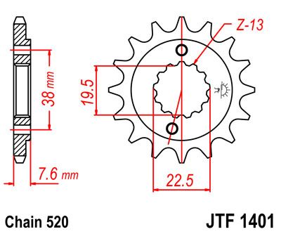 SPROCKET FRONT 16T 520