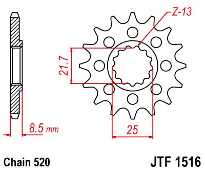 SPROCKET FRONT 14T 520