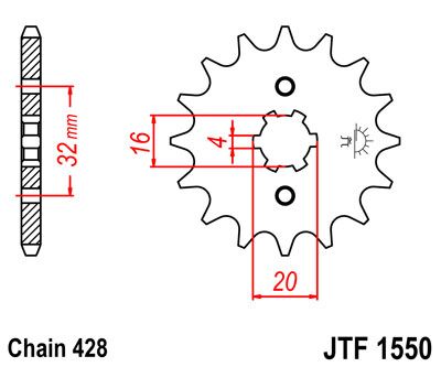 SPROCKET FRONT 13T 428