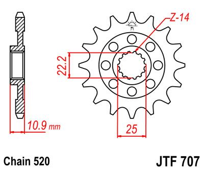 SPROCKET FRONT 16T 520