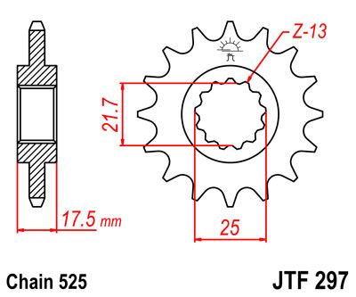 SPROCKET FRONT 15T 525 RU