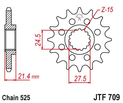 SPROCKET FRONT 16T 525
