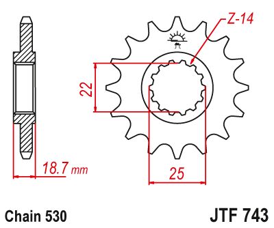SPROCKET FRONT 15T 530