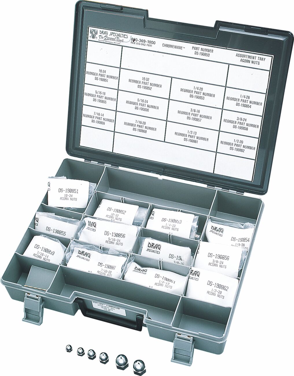ACORN NUT ASSORT CHROME